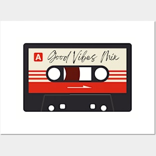 Cassette Tape Good Vibes Posters and Art